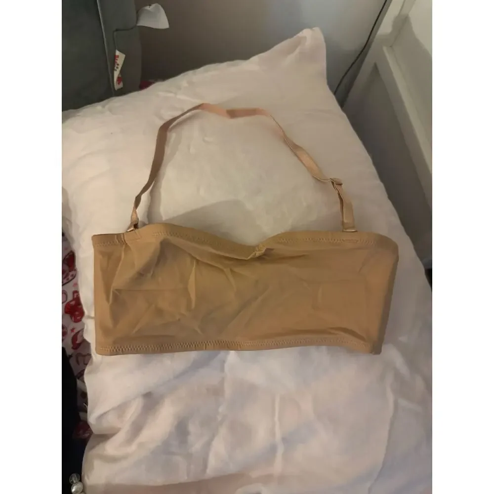SKIMS Size XXS Recycled Swim Bandeau Bikini Top Color Ochre NWT